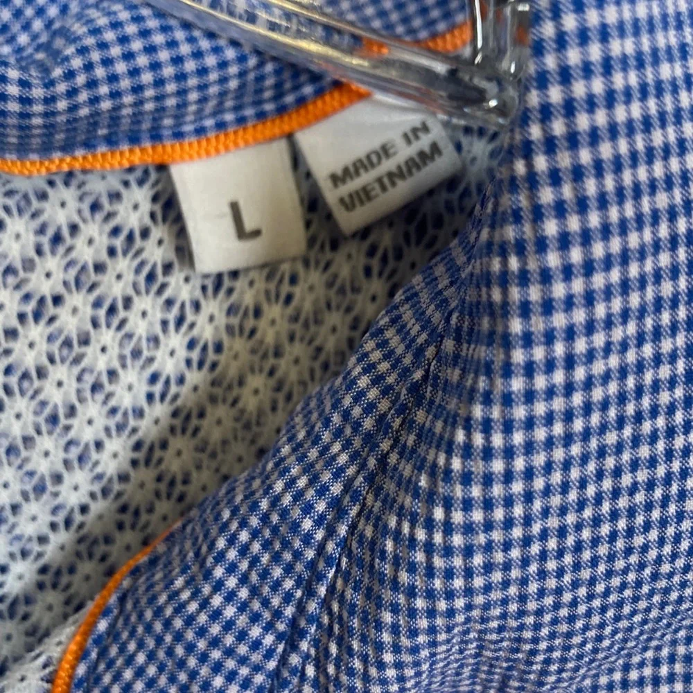 Orvis River Guide 2.0 Short-Sleeved Shirt in Ocean Blue Gingham/check Pattern L - Picture 9 of 12